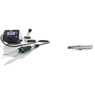 Weller WE 1010 (T0053298699) 70 W/230 V Digital 1-Kanal-Lötstation, Temperaturbereich 100°C – 450°C & ET C (4ETC-1) Lötspitze Meißelform zum Weller WE 1010, Breite 3,2 mm, Dicke 0,8 mm, 1 Stück