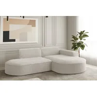 Fun Möbel Ecksofa Designersofa PALMA XS in Stoff Ascot