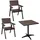 MCW Gartentisch J95 57 x 57 x 75 cm Schwarz/Dunkelbraun