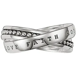 Thomas Sabo TR1930-001-12 Silber Ring Glaube, Liebe, Hoffnung, 52/16,6