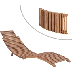 vidaXL Sonnenliege Klappbar Massivholz Teak