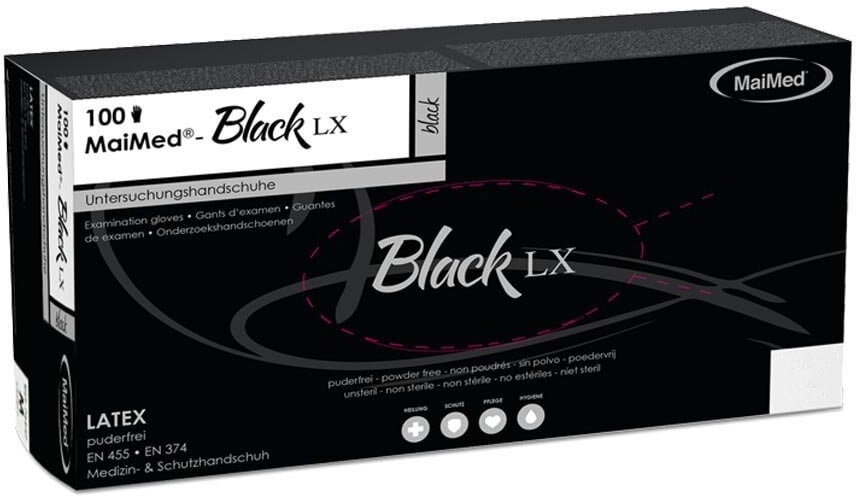 Maimed Black LX Latex schwarz XL, 100 Stück