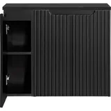 [en.casa] Waschbeckenunterschrank, Skelbolu mit 3 Türen 80x60x40cm Schwarz