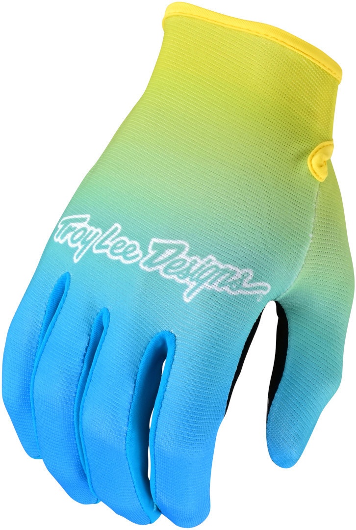 Troy Lee Designs Flowline Faze Motorcross handschoenen, blauw-geel, M