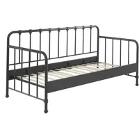 Vipack Kinderbett BRONXX 90 x 200 cm Holz, Metall schwarz matt