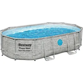 BESTWAY Power Steel Frame Pool oval 488 x 305 x 107 cm