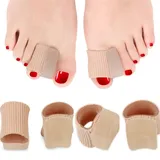 Schlauchbandagen Silikon Zehenstrecker (4 Stück) Gel Zehenspreizer für und Hammerzehen Hallux Valgus Korrektur, überlappende Zehen Silikon Zehentrenner