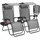 SereneLife Liegestuhl 2 St. 2er Set 0 x 0 x 0 cm schwarz