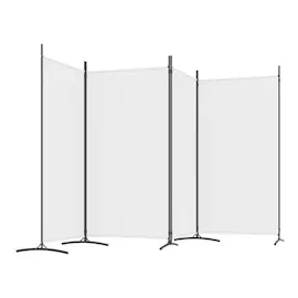 vidaXL Paravent Weiß 346x180 cm Stoff