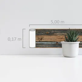 A.S. Création Bordüre Holzoptik 5,00 m x 0,17 m 0 g Beige/Braun/Grau 906014