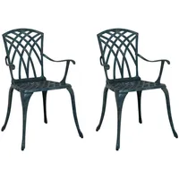 VidaXL Gartenstühle 2 Stk. Grün