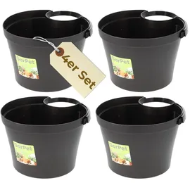 GarPet Fallrohr Blumentopf 22 x 22 x 15 cm Anthrazit