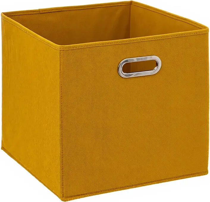 Senfgelbe Aufbewahrungsbox 31x31cm