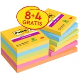 Post-it 8 + 4 GRATIS: Post-it® Carnival Haftnotizen extrastark farbsortiert, 8 Blöcke + GRATIS 4 Blöcke