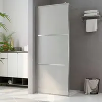 VidaXL Begehbare Duschwand mit voll mattiertem ESG-Glas 115x195 cm