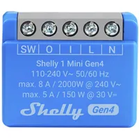 Shelly 1 Mini Gen4, Relais - blau