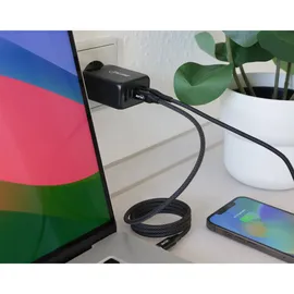 InLine USB PD Netzteil, GaN Ladegerät, 3-Port, Dual USB-C + USB-A, 65W,