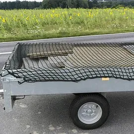 Relaxdays Anhängernetz 2 x 3 m dehnbar schwarz