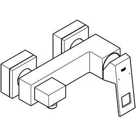 Grohe Eurocube Einhand-Brausebatterie Hard Graphite gebürstet