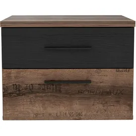 Forte Nachtschrank Jacky 0 x 0 x 0 cm Braun/Schwarz