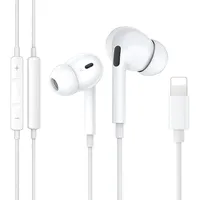 iPhone Kopfhörer mit Kabel [MFi zertifiziert]iPhone Kabel Kopfhörer/HiFi Stereo Ohrhörer mit Lightning (eingebautes Mikrofon und Lautstärkeregler) mit iPhone 14/13/12/11/SE/X/7 Unterstützt alle iOS