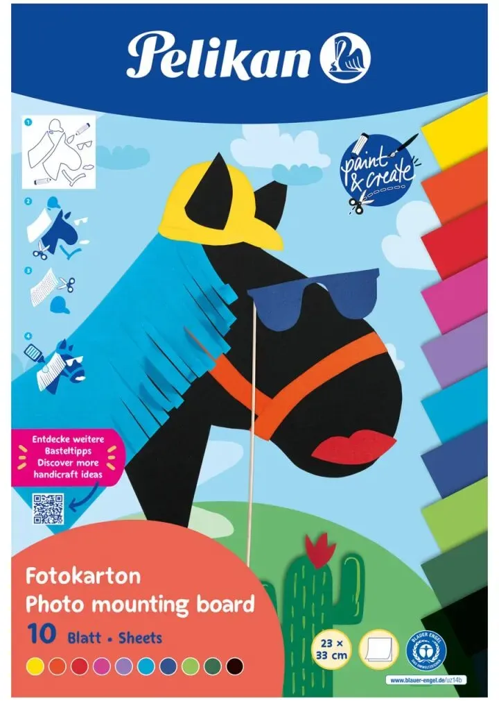 Pelikan 101639 Kunstdruckpapier Kunstpapier 10 Blätter