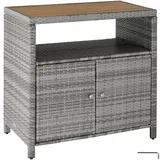 Tectake Gartenschrank Monscia 0,90 x 0,56 m Grau