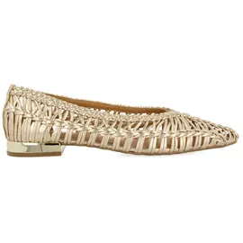 Gioseppo Mary-Jane Ballerinas aus geflochtenem Leder, Platinfarben, 36 EU
