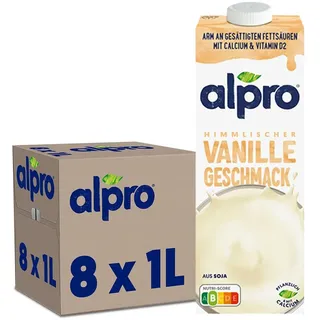 ALPRO Sojadrink Vanille Pflanzlicher Drink Vegan 8x1L