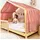 lilimaus Hausbett Himmel [in 12 Farben] Betthimmel Hausbett aus 100% Baumwolle Musselin - Stoffhimmel für Hausbett Deko Mädchen & Jungen - Himmel für Hausbett Kinder - Bett Vorhang Kinderbett