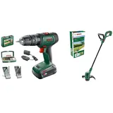 Bosch Akku Schlagbohrschrauber UniversalImpact 18V & Akku Rasentrimmer EasyGrassCut 18V-26