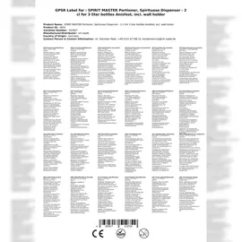 ich-zapfe SPIRIT MASTER - Portionierer - 2 cl für 3 Liter Flaschen Anisfest, inkl. Wandhalter