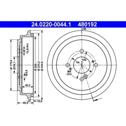 Bremstrommel ATE 24.0220-0044.1 (2 Stk.)