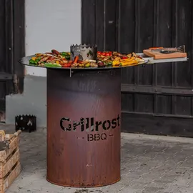 Grillrost.com Das Original Feuerplatte Ø 100 cm 6 mm schwarz
