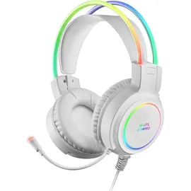 Mars Gaming MHRGBW, Kabelgebunden, 18 - 20000 Hz, Gaming, 324 g, Kopfhörer, Weiß - Weiß