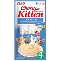 INABA Kitten Tuna 4x14 g ein Katzenfell-Leckerli für Katzen