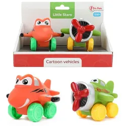 Toi-Toys - LITTLE STARS - 2 weiche PVC Flugzeuge - Cartoon vehicles