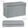 Relaxdays Faltbarer Sitzhocker mit Lehne L grau