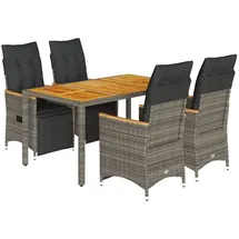 vidaXL Garten-Bistro-Set 5-tlg. Grau