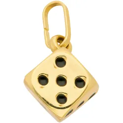 Ketten-Anhänger ADELIA ́S "585 Gold Anhänger Würfel", gold, Schmuckanhänger, Damen, Gold, Goldschmuck für Damen
