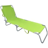 Mojawo Gartenliege Sonnenliege Relaxliege Liege 3-Bein Campingliege klappbar Limegrüne mit Trageschlaufen 186x55x24cm