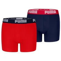 Puma BOYS EVERYDAY BASIC BOXER Red/Blue-New, 122/128 (2er Pack)