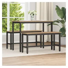 vidaXL Esstischbank 2 pcs Artisan-Eiche 100 x 32,5 x 48,5 cm Braun