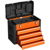 Homcom Werkzeugkiste mit 4 Schubladen orange 49,7 x 25,3