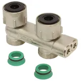 Simplex Umlenkstück D2/50 g 3/4 Innengewinde x g 3/4' Außengewinde Messing vernickelt mit Konus
