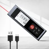 Professioneller Entfernungsmesser, Laser-entfernungsmesser Mit Elektronischer Wasserwaage M/in/ft Lcd-hintergrundbeleuchtung Entfernung/fläche/volumen/pythagoras/kontinuierliche Messung Und Wiederaufl