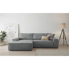 OTTO home Ecksofa Cord 2-Sitzer Grau