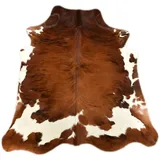 generisch KUHFELL STIERFELL Tricolor BRAUN Weiss Natur CA. 220 x 190 cm ECHTER KUHFELL Teppich VON KUHFELLE ONLINE