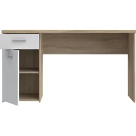 Forte Schreibtisch Tempra Sonoma Eiche / Weiß