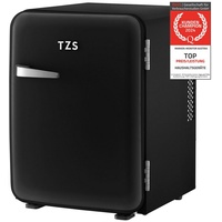 TZS FIRST AUSTRIA Table Top Kühlschrank FA-5172-3-BA, Minikühlschrank 40L, Getränkekühlschrank lautlos, LED-Beleuchtung schwarz